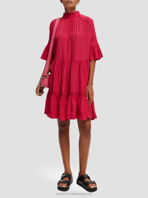 Scotch & Soda femmes robe courte à volants et volants tarte aux cerises vêtements 4HB424