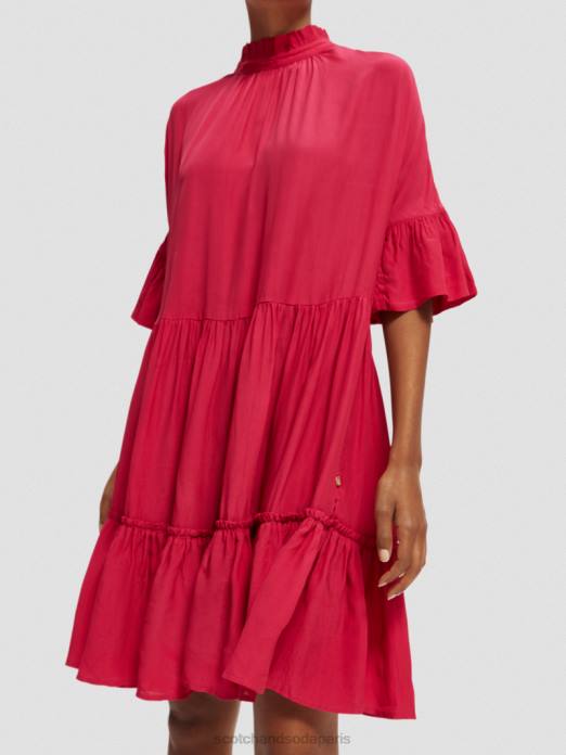 Scotch & Soda femmes robe courte à volants et volants tarte aux cerises vêtements 4HB424