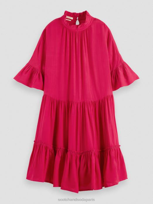 Scotch & Soda femmes robe courte à volants et volants tarte aux cerises vêtements 4HB424