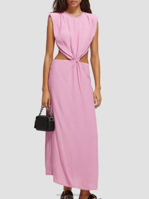 Scotch & Soda femmes robe midi découpée orchidée rose vêtements 4HB49