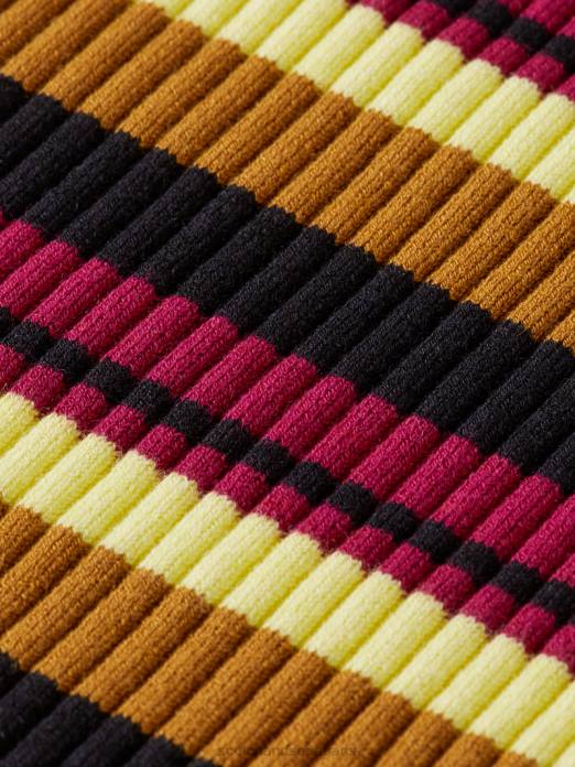 Scotch & Soda femmes robe midi polo en maille côtelée à manches longues noir vêtements 4HB413