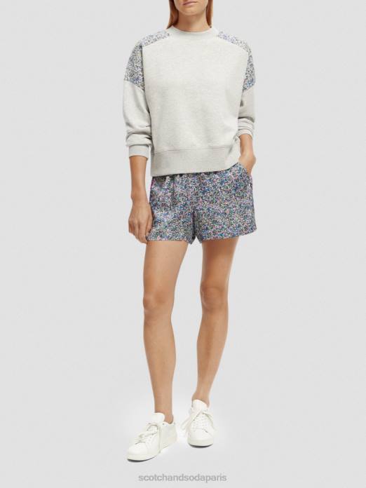 Scotch & Soda femmes short large imprimé Rosaria violet vêtements 4HB4245