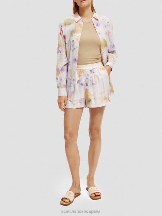 Scotch & Soda femmes short large imprimé impression de mouvement vêtements 4HB4244