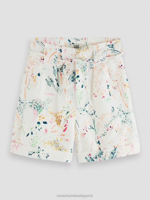 Scotch & Soda femmes short mi-long à taille haute blanc plus sauvage vêtements 4HB4233