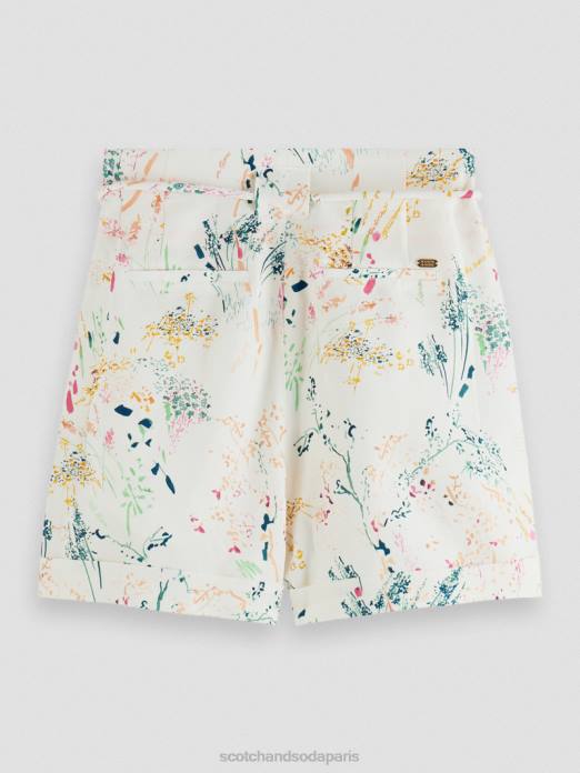Scotch & Soda femmes short mi-long à taille haute blanc plus sauvage vêtements 4HB4233