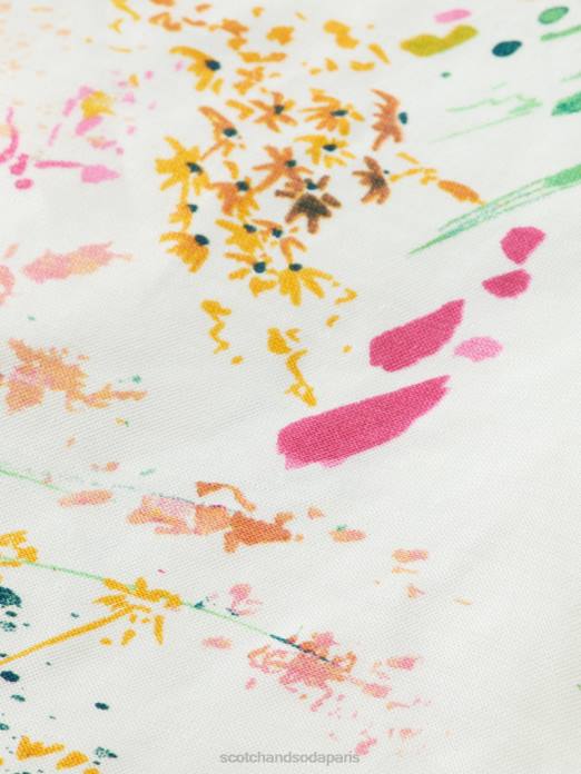 Scotch & Soda femmes short mi-long à taille haute blanc plus sauvage vêtements 4HB4233