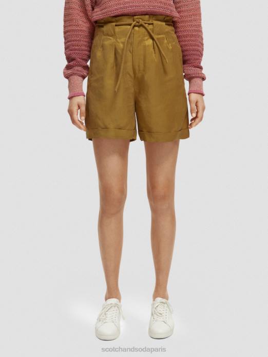 Scotch & Soda femmes short mi-long à taille haute coquille de noix de coco vêtements 4HB4232