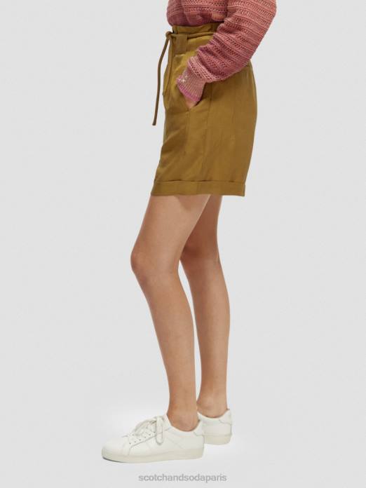 Scotch & Soda femmes short mi-long à taille haute coquille de noix de coco vêtements 4HB4232