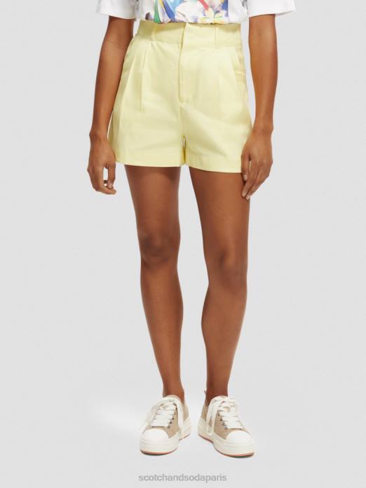 Scotch & Soda femmes short plissé à taille haute Popcorn vêtements 4HB4235