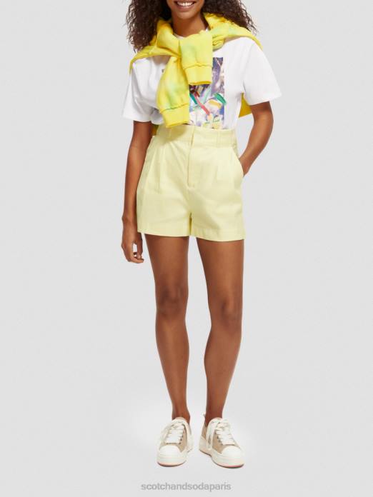 Scotch & Soda femmes short plissé à taille haute Popcorn vêtements 4HB4235