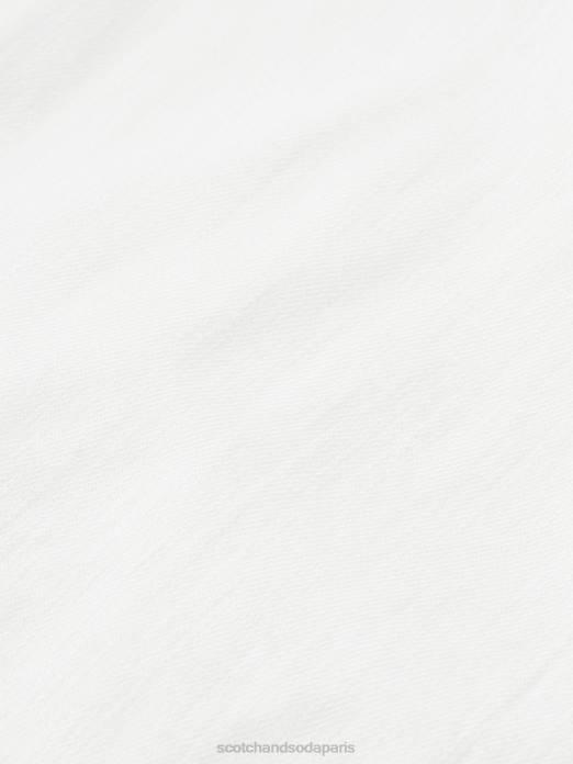 Scotch & Soda femmes short plissé à taille haute blanc cassé vêtements 4HB4236