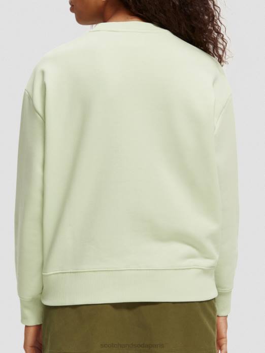 Scotch & Soda femmes sweat ample en coton biologique écume de mer vêtements 4HB4188