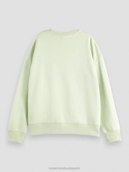 Scotch & Soda femmes sweat ample en coton biologique écume de mer vêtements 4HB4188