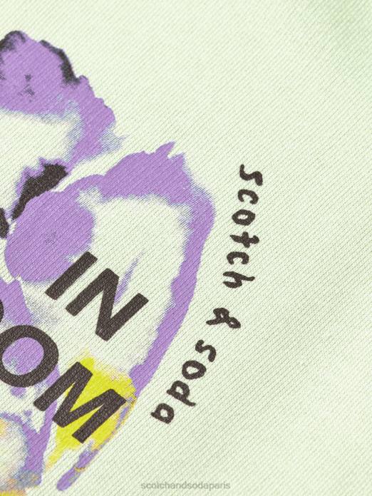 Scotch & Soda femmes sweat ample en coton biologique écume de mer vêtements 4HB4188