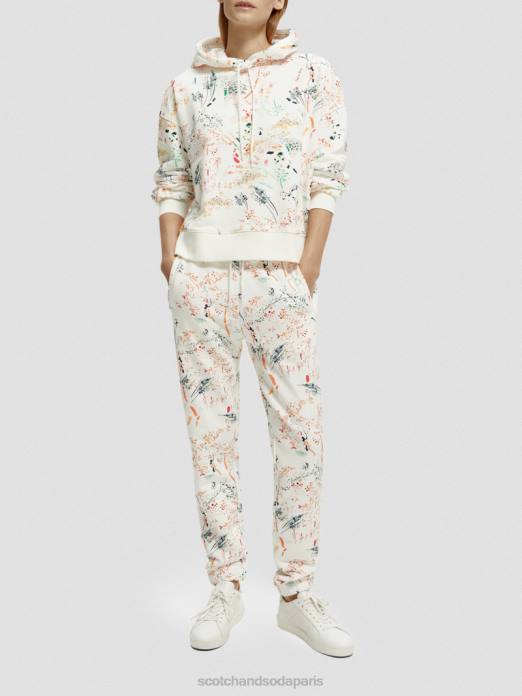 Scotch & Soda femmes sweat à capuche ample en maille blanc plus sauvage vêtements 4HB4177