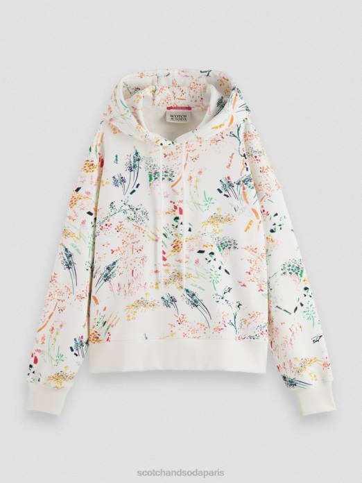 Scotch & Soda femmes sweat à capuche ample en maille blanc plus sauvage vêtements 4HB4177