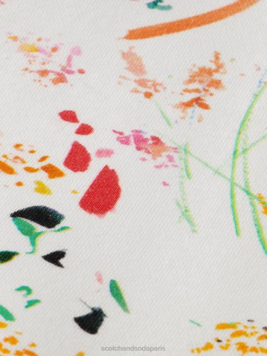 Scotch & Soda femmes sweat à capuche ample en maille blanc plus sauvage vêtements 4HB4177