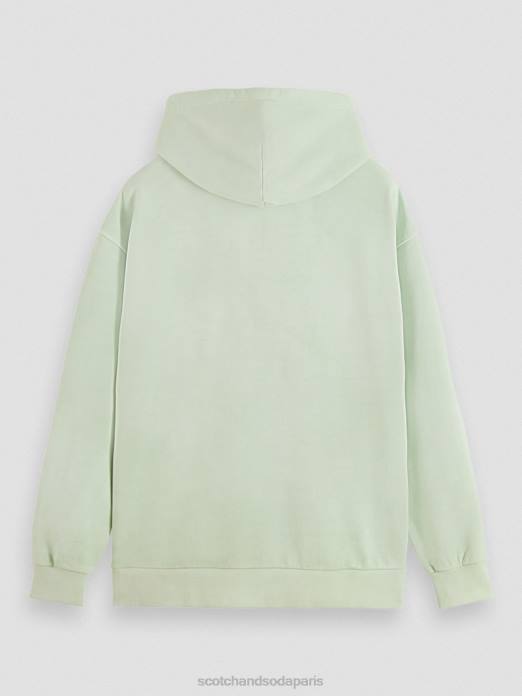 Scotch & Soda femmes sweat à capuche teint en plantes menthe vêtements 4HB4224