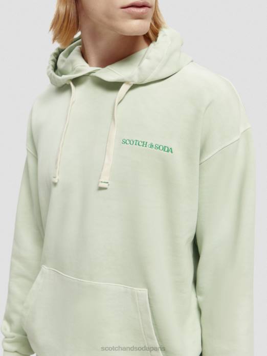 Scotch & Soda femmes sweat à capuche teint en plantes menthe vêtements 4HB4224