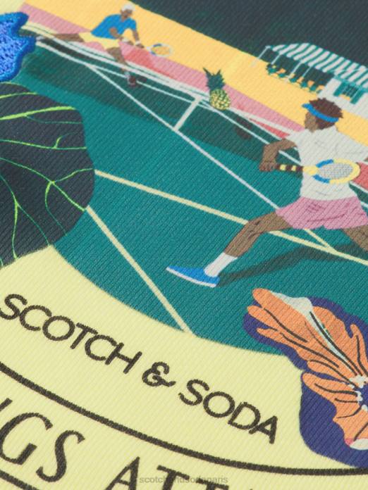 Scotch & Soda femmes sweat-shirt ample à col ras du cou Popcorn vêtements 4HB4218