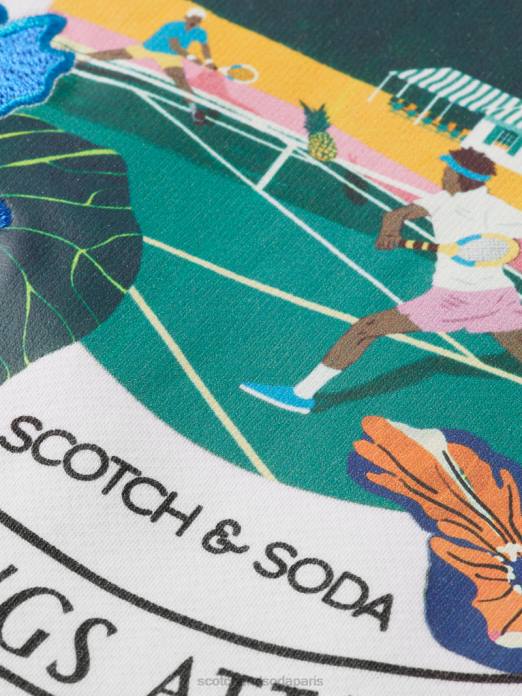 Scotch & Soda femmes sweat-shirt ample à col ras du cou blanc vêtements 4HB4217