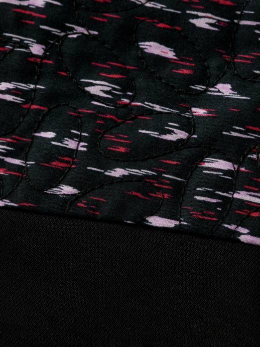 Scotch & Soda femmes sweat-shirt à empiècement matelassé coupe décontractée noir vêtements 4HB4210