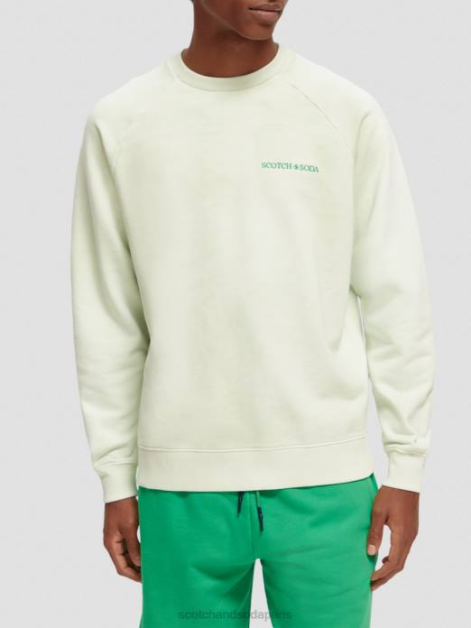 Scotch & Soda femmes sweat-shirt en coton biologique teint en plante menthe vêtements 4HB4222