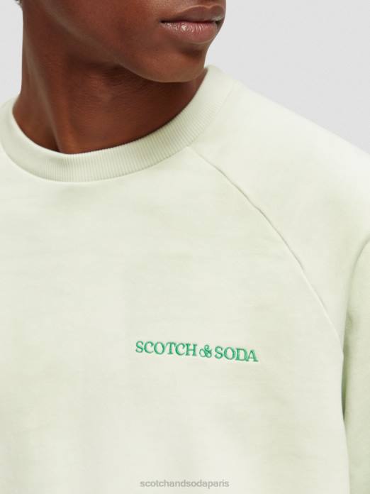 Scotch & Soda femmes sweat-shirt en coton biologique teint en plante menthe vêtements 4HB4222