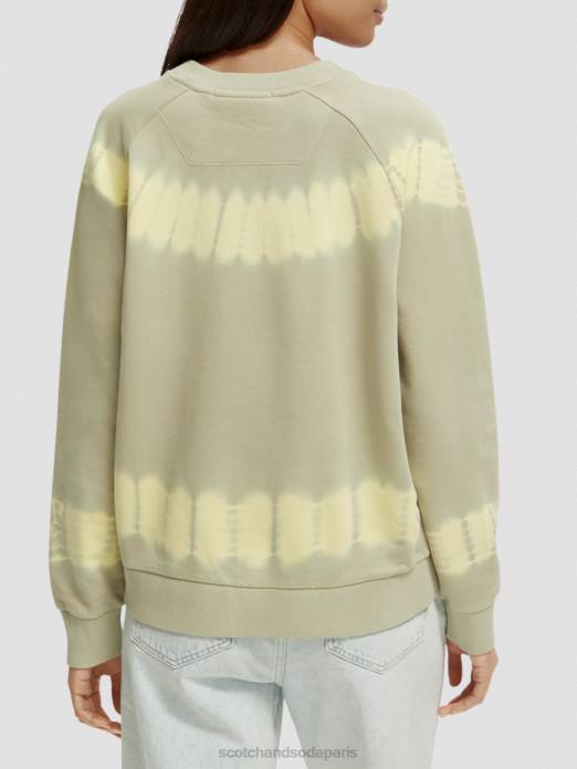 Scotch & Soda femmes sweat-shirt tie-dye coupe décontractée grès vêtements 4HB4227