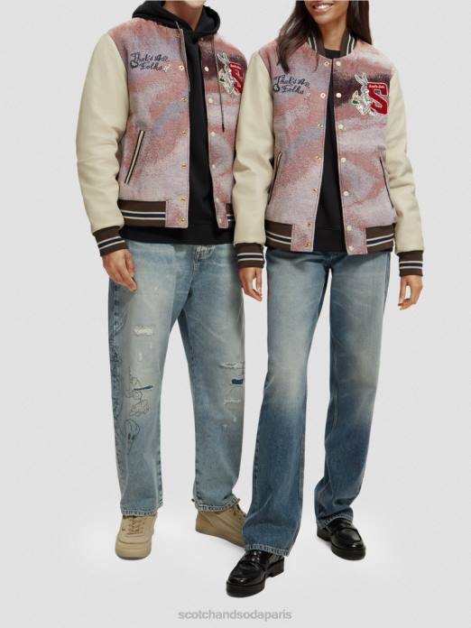 Scotch & Soda femmes blouson aviateur looney tunes combiner un vêtements 4HB4131