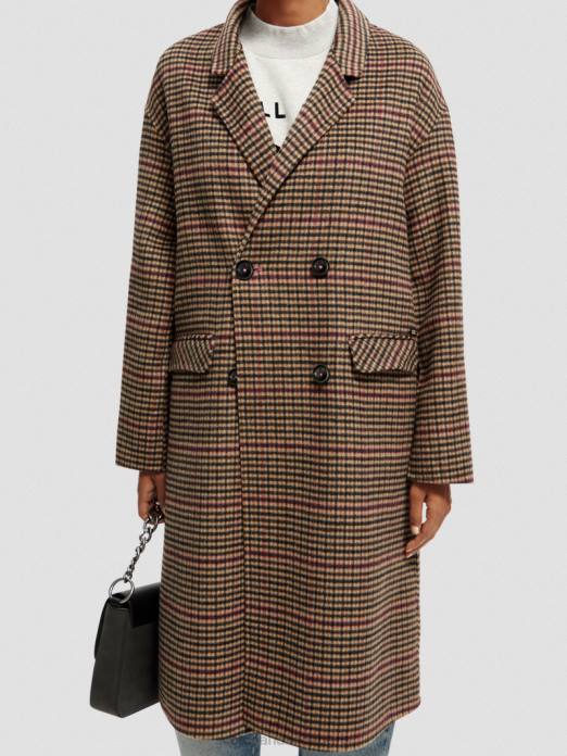 Scotch & Soda femmes manteau à double boutonnage en laine mélangée pop du patrimoine vêtements 4HB4141