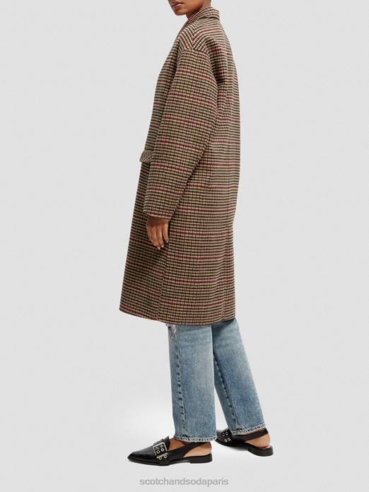 Scotch & Soda femmes manteau à double boutonnage en laine mélangée pop du patrimoine vêtements 4HB4141