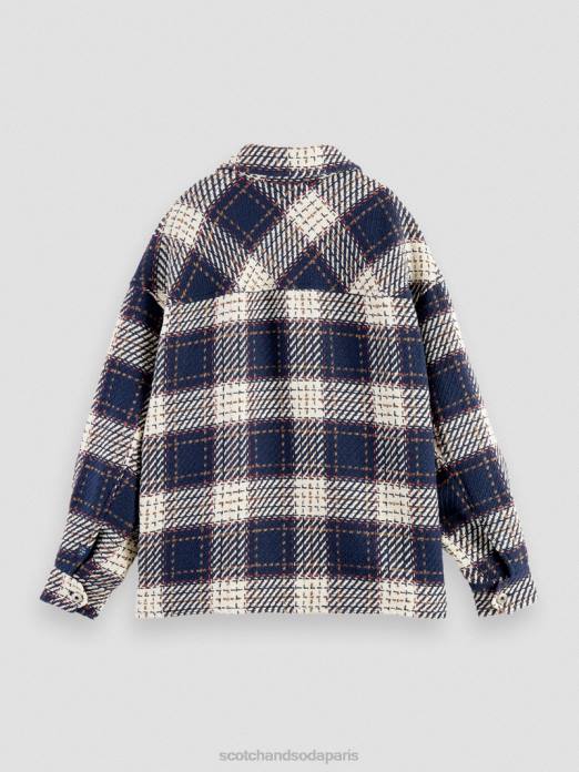 Scotch & Soda femmes surchemise matelassée à carreaux combiner un vêtements 4HB4144