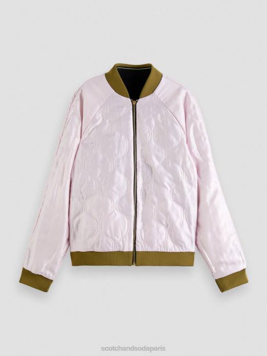 Scotch & Soda femmes veste bomber à broderies raglan noir vêtements 4HB4130