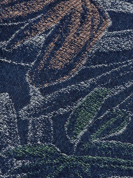 Scotch & Soda femmes veste en jean à jacquard fleuri indigo lavé vêtements 4HB4146