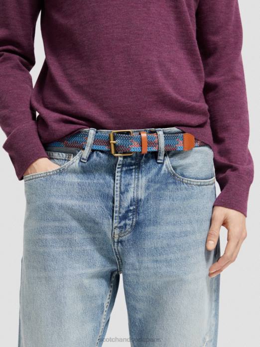 Scotch & Soda Hommes ceinture à bande à finitions en cuir combiner un accessoires 4HB4714