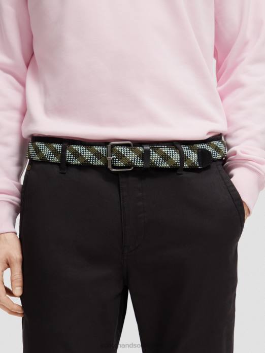 Scotch & Soda Hommes ceinture à bande à finitions en cuir combo b accessoires 4HB4715