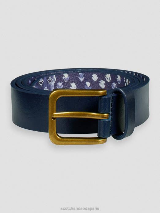 Scotch & Soda Hommes ceinture en cuir Marin accessoires 4HB4723