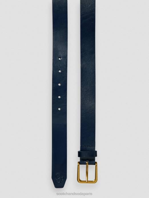 Scotch & Soda Hommes ceinture en cuir Marin accessoires 4HB4723