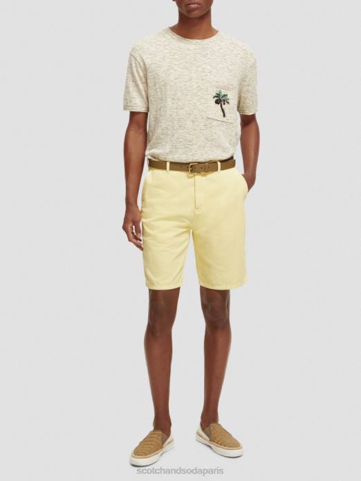 Scotch & Soda Hommes ceinture en cuir kaki accessoires 4HB4718