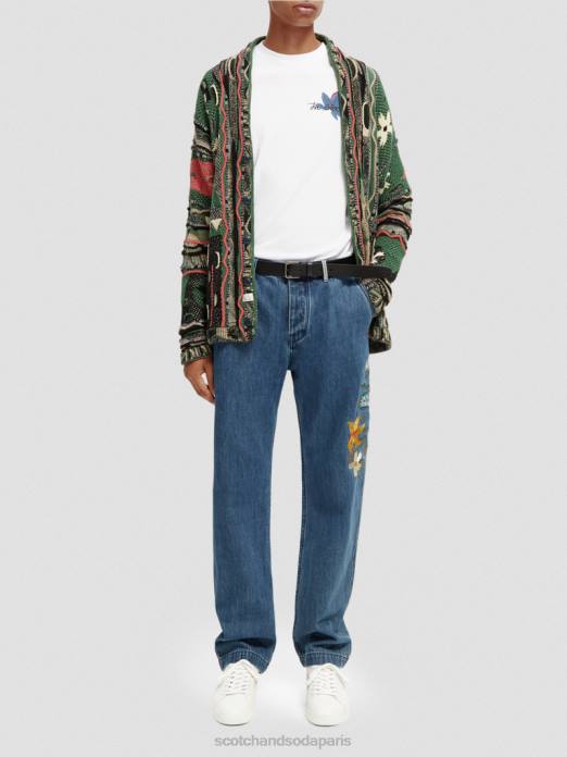 Scotch & Soda Hommes ceinture en cuir noir accessoires 4HB4722