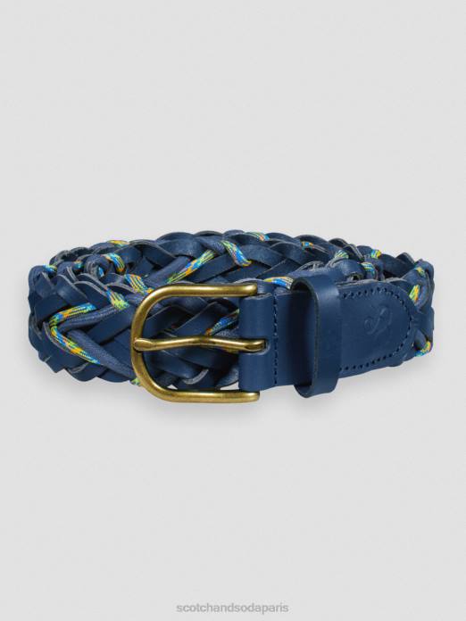 Scotch & Soda Hommes ceinture en cuir tressé et cordon Marin accessoires 4HB4720
