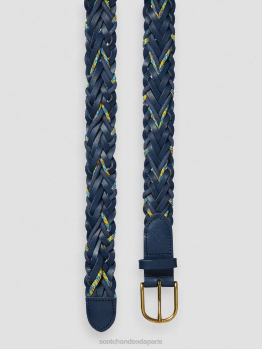 Scotch & Soda Hommes ceinture en cuir tressé et cordon Marin accessoires 4HB4720