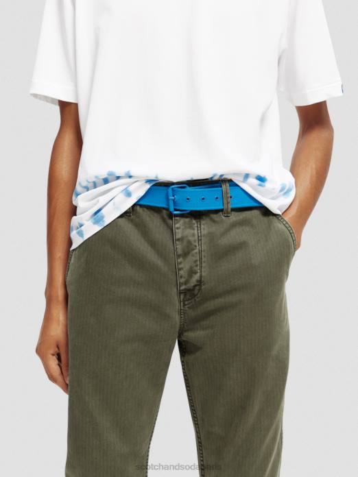 Scotch & Soda Hommes ceinture en toile iris bleu accessoires 4HB4710