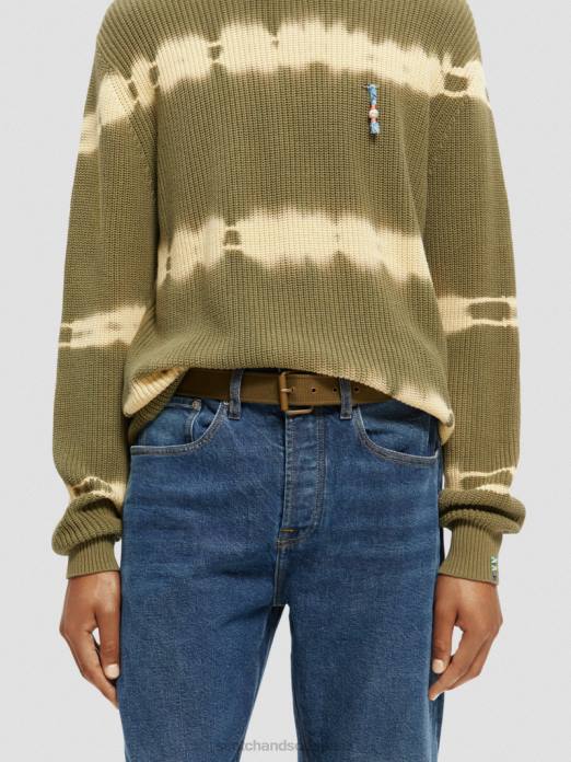 Scotch & Soda Hommes ceinture en toile kaki accessoires 4HB4711