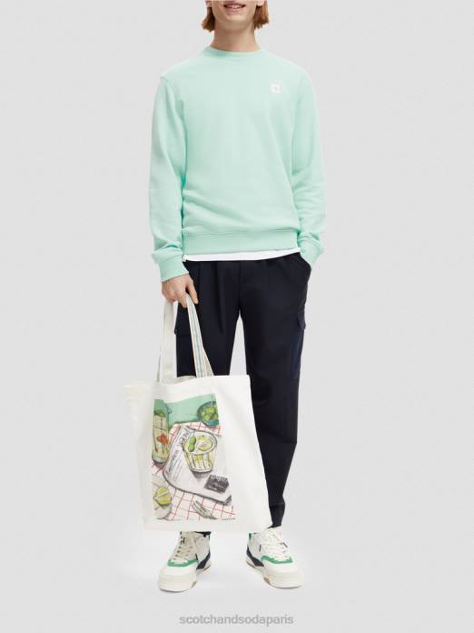 Scotch & Soda Hommes sac fourre-tout en toile blanc accessoires 4HB4701