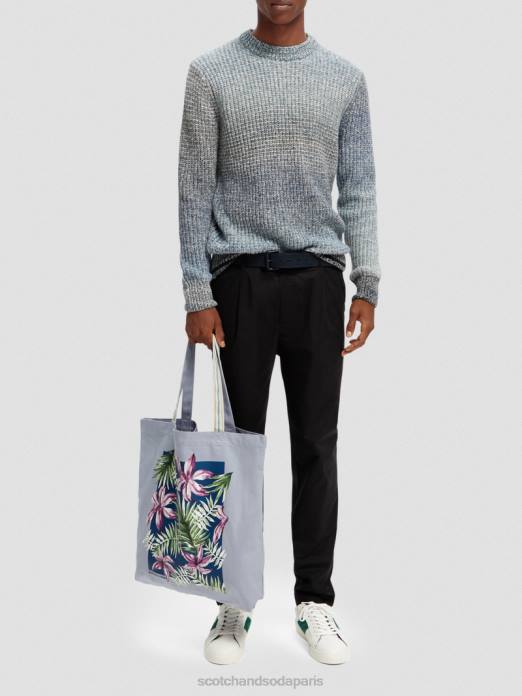 Scotch & Soda Hommes sac fourre-tout en toile gris clair accessoires 4HB4705