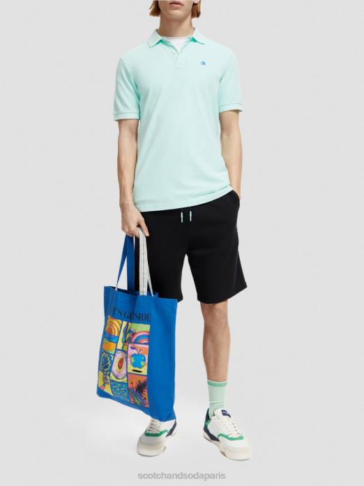 Scotch & Soda Hommes sac fourre-tout en toile iris bleu accessoires 4HB4703