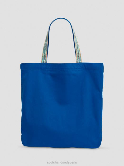 Scotch & Soda Hommes sac fourre-tout en toile iris bleu accessoires 4HB4703