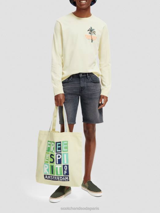 Scotch & Soda Hommes sac fourre-tout en toile jonquille accessoires 4HB4702